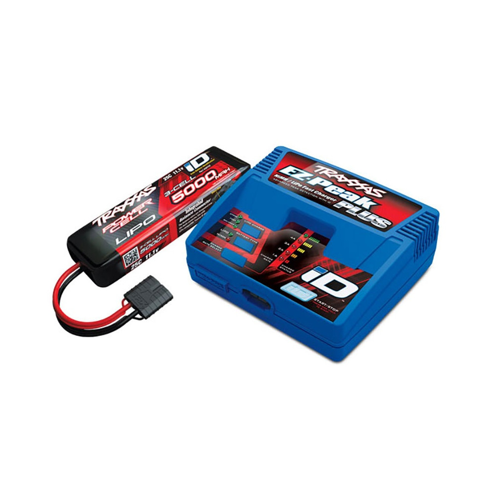 Traxxas EZ-Peak® Plus 4A polnilec + LiPo 5000 mAh 3S 25C Set (EU verzija, iD sistem)/TRX2970G
