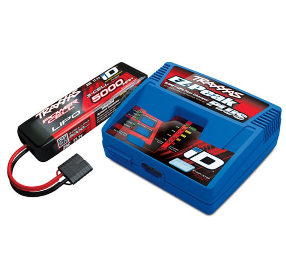 Traxxas EZ-Peak® Plus 4A polnilec + LiPo 5000 mAh 3S 25C Set (EU verzija, iD sistem)/TRX2970G