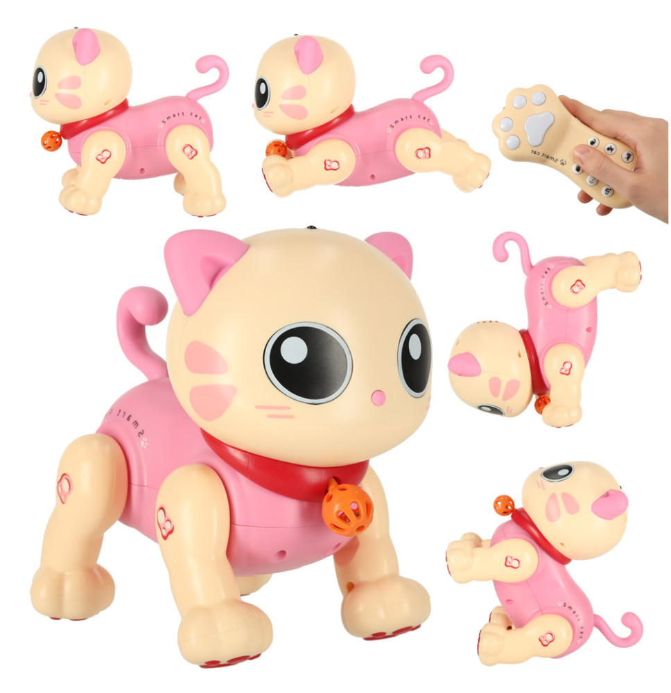 Interaktivni RC robot na daljinsko upravljanje- mucek, ki skače-roza/IKO-4397