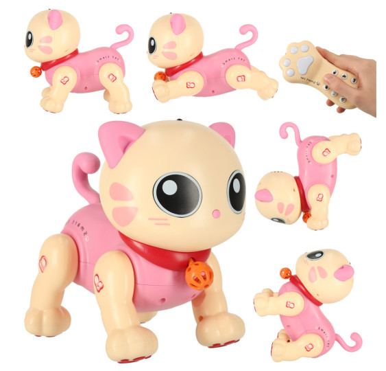 Interaktivni RC robot na daljinsko upravljanje- mucek, ki skače-roza/IKO-4397