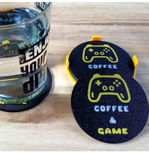 Podstavki za kozarce Coffee & Game