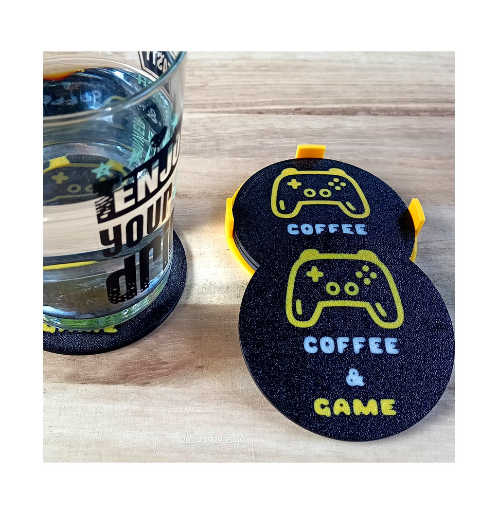 Podstavki za kozarce Coffee & Game