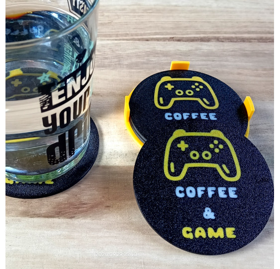 Podstavki za kozarce Coffee & Game
