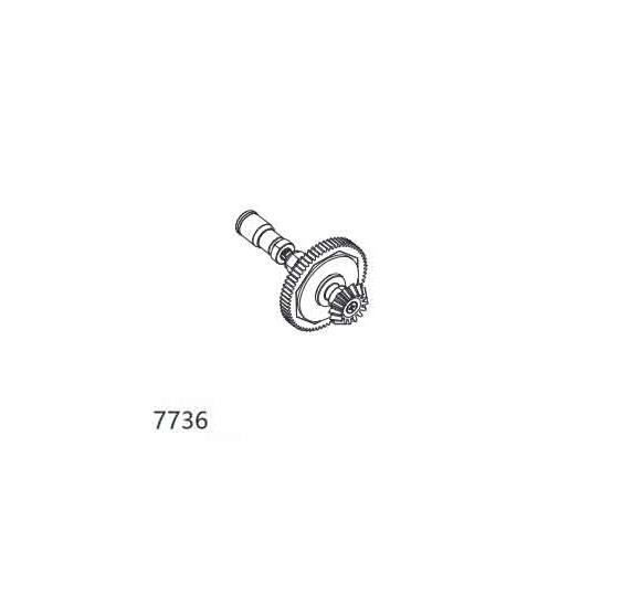 Kvačilo s glavnim zupčanikom za Fighter Truggy/Truck mini/DF-7736