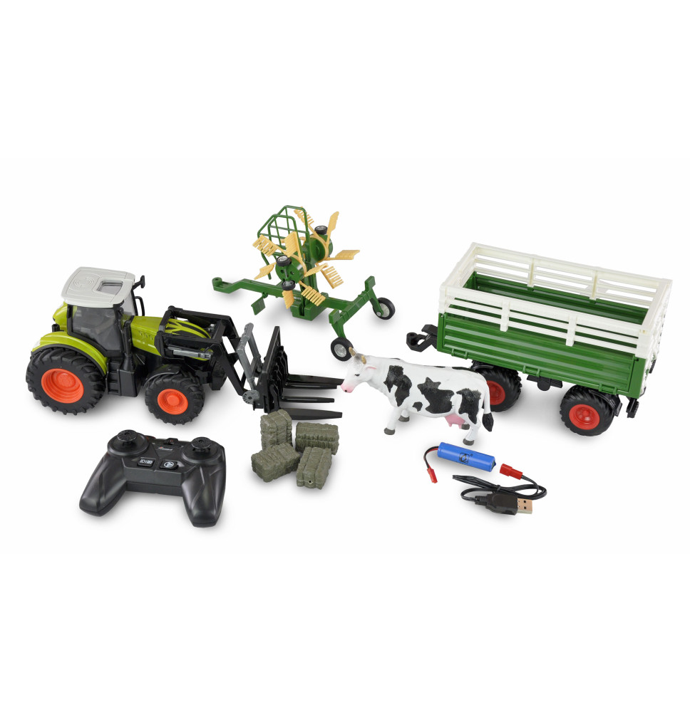 RC traktor z XL paketom dodatne opreme 1:24 RTR zelen/AMW-22641
