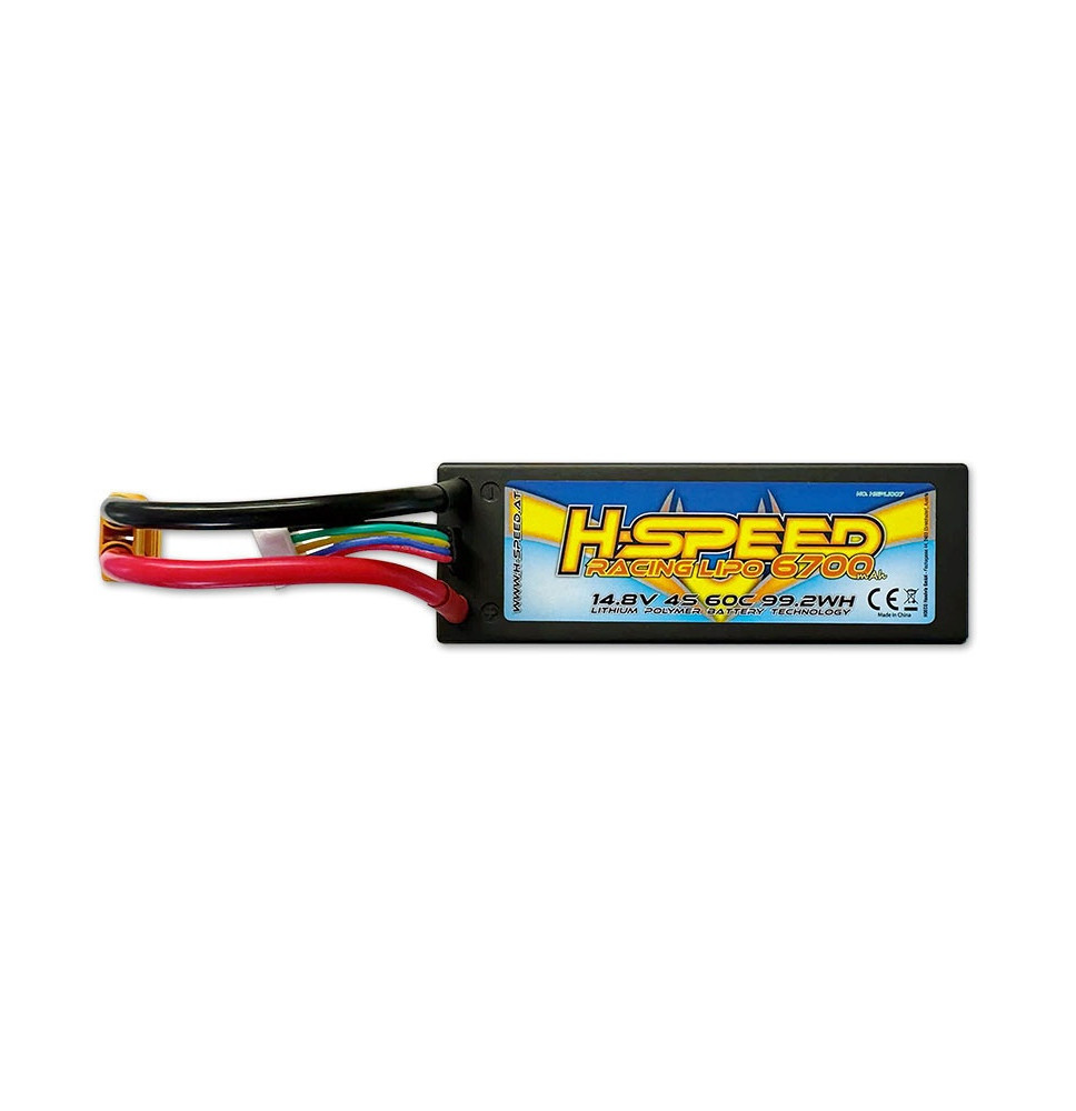 LiPo 6700mAh 14.8V 99.2Wh baterija H-SPEED s XT90 utikačem (45.1x46.5x138.5mm / 588g)