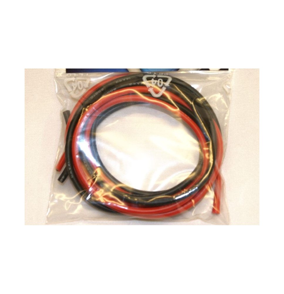 savitljivi silikonski kabel 14AWG 1m crveni & 1m crni 2,5mm²/TRAXX-103