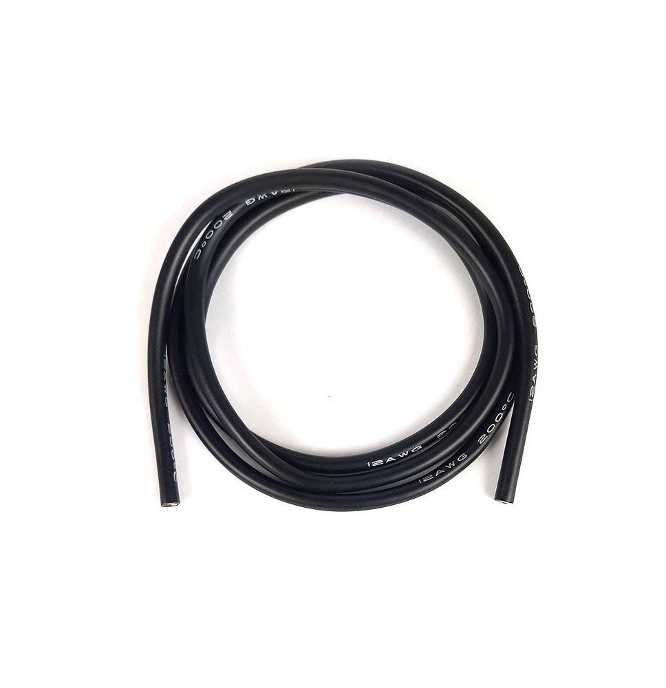 Fleksibilni silikonski kabel 12AWG 1m crni/H.SPEED-100