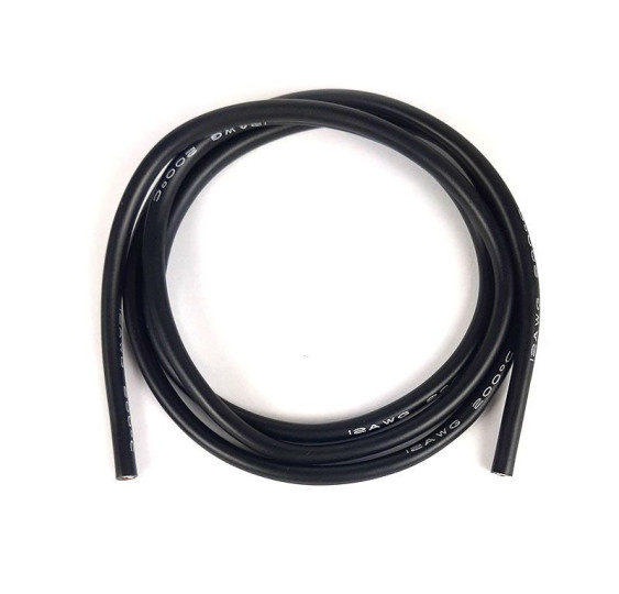 Fleksibilni silikonski kabel 12AWG 1m crni/H.SPEED-100