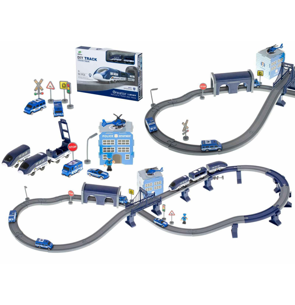 ELEKTRIČNI VLAK POLICIJSKI VOZILA 92 ELEMENTA ~300 CM