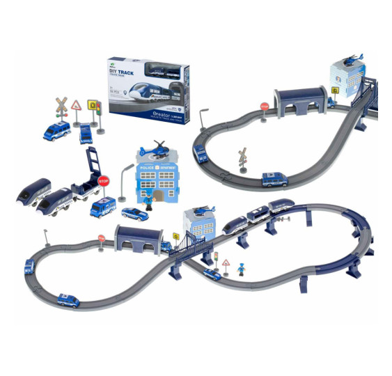 ELEKTRIČNI VLAK POLICIJSKI VOZILA 92 ELEMENTA ~300 CM