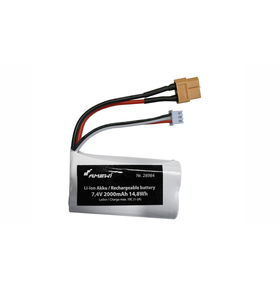 Li-ionska baterija 2S 7,4V 2000mAh XT60/AMW-28984