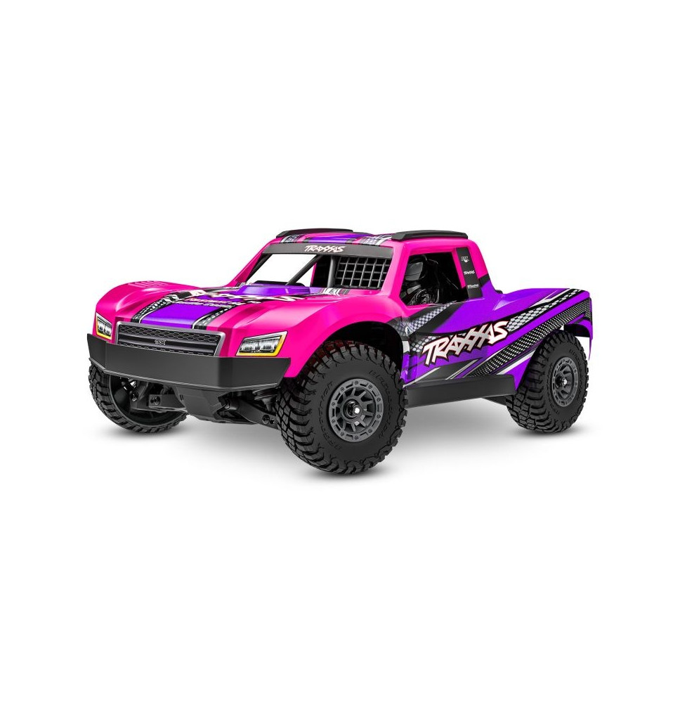 NOVO – TRAXXAS MINI-Slash 1/16 4x4 BL-2S (roza) Short Course RTR brezkrtačni, HD deli, z 2S LiPo akumulatorjem in polnilnikom