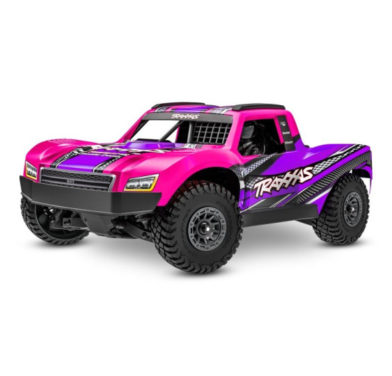 NOVO – TRAXXAS MINI-Slash 1/16 4x4 BL-2S (roza) Short Course RTR brezkrtačni, HD deli, z 2S LiPo akumulatorjem in polnilnikom