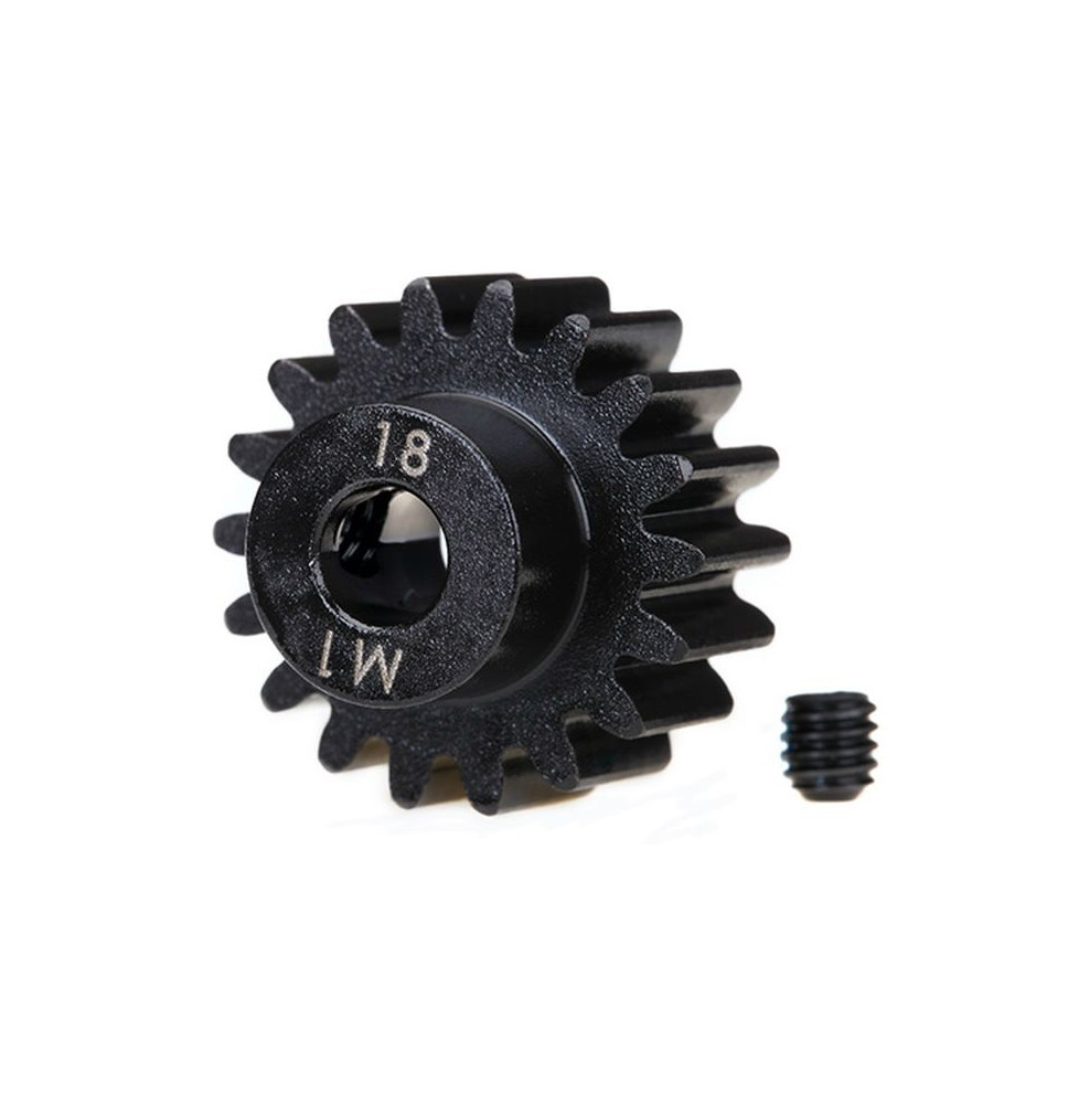 ⚙️ Pogonski zobnik (Motorritzel) 18Z – jeklen, kaljen, 5 mm os (Modul 1)/TRAXXAS-6491R