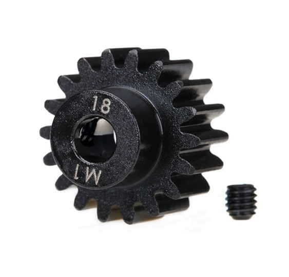 ⚙️ Pogonski zobnik (Motorritzel) 18Z – jeklen, kaljen, 5 mm os (Modul 1)/TRAXXAS-6491R
