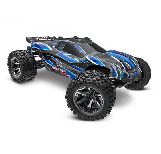 TRAXXAS Rustler 4x4 VXL HD modri 1/10 Stadium-Truck RTR Brushless, brez baterije in polnilca/TRX-67376-4