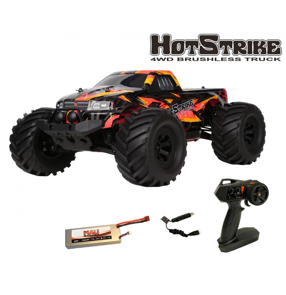 RC-HOTSTRIKE BRUSHLESS TRUCK 1:10/4WD/ RTR/DF-3198