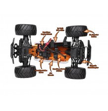 RC-HOTSTRIKE BRUSHLESS TRUCK 1:10/4WD/ RTR/DF-3198