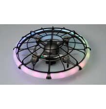 Brezkrtačni dron M18 s kamero in LED obročem RTF/AMW-25376