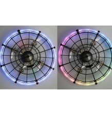 Brezkrtačni dron M18 s kamero in LED obročem RTF/AMW-25376