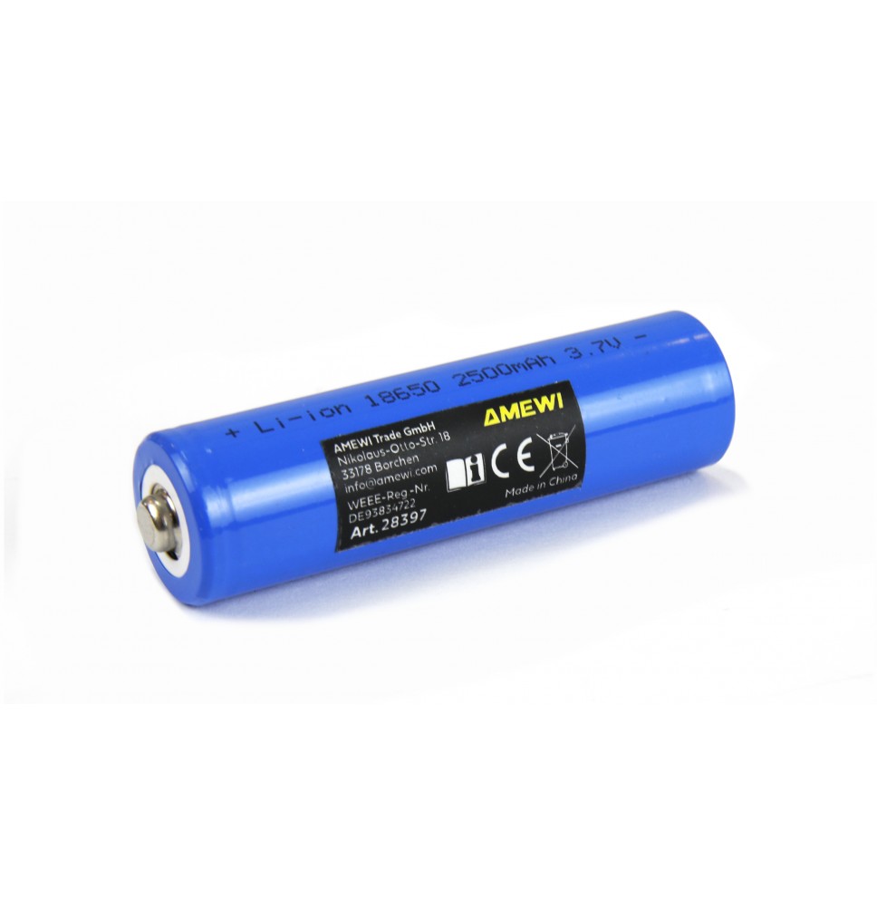 Li-ionska baterija 1S 3,7 V 18650 celica 2500 mAh/AMW-28397