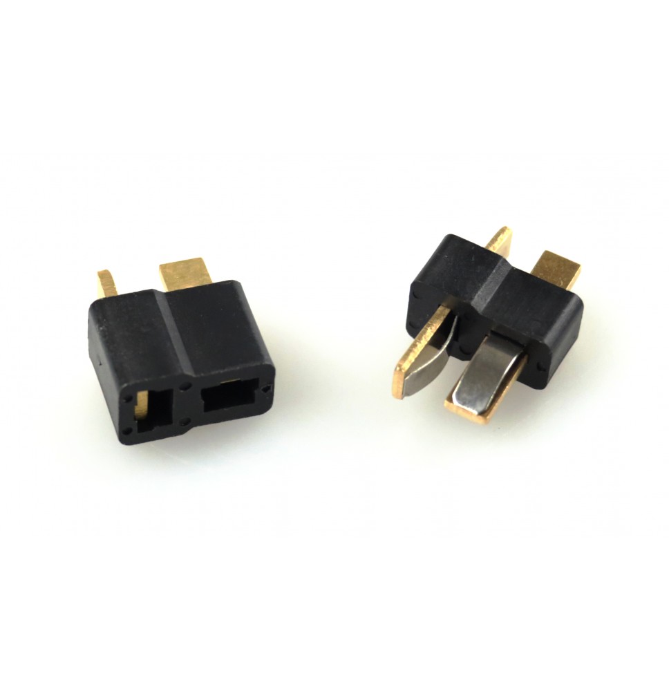 T-vtič in vtičnica (T-Plug / Deans), črna – 1 par/AMW-28200