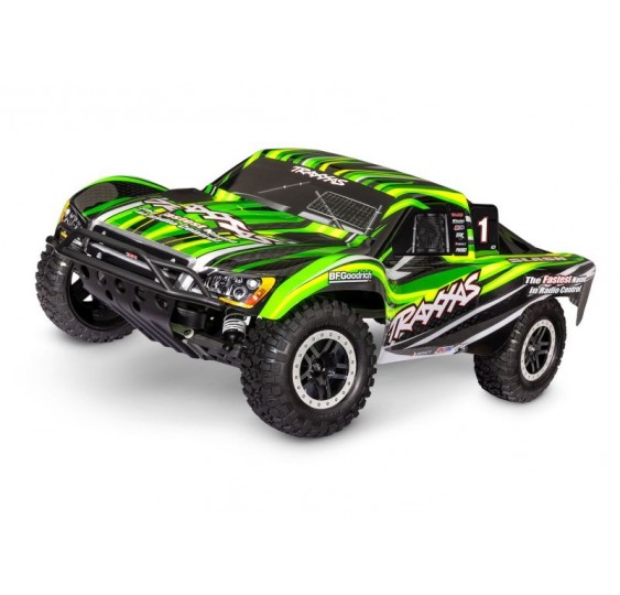 Traxxas Slash Green 1:10 2WD Short Course RTR – krtačni motor, HD izvedba, z baterijo in 4 A USB-C polnilnikom/58234