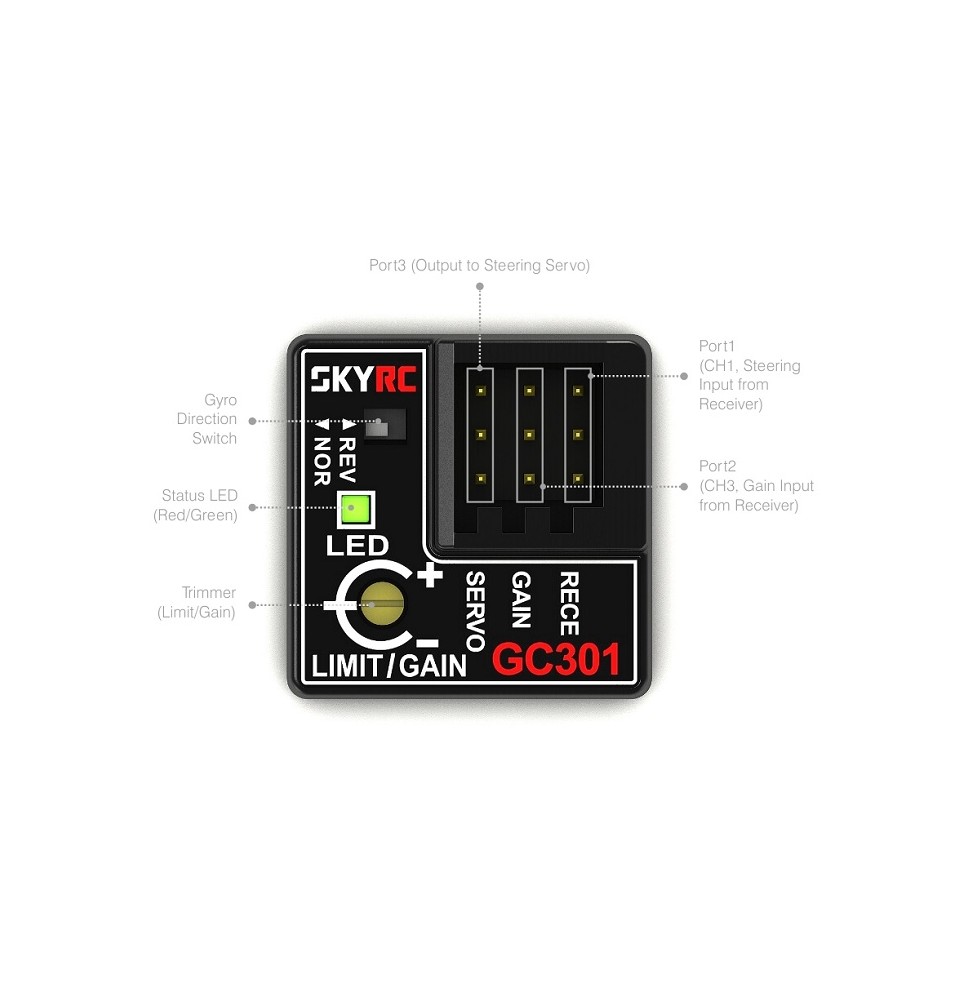 SkyRC GC301 Giroskop za RC avtomobile/INN-600142