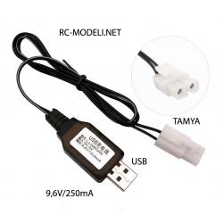 USB POLNILNIK NI-MH 9,6V/250mA-TAMIYA