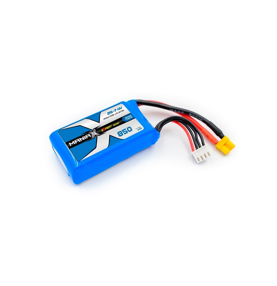 ManiaX eXpert Line LiPo 850 mAh 7,4 V 2S 45/90C – XT30/3003