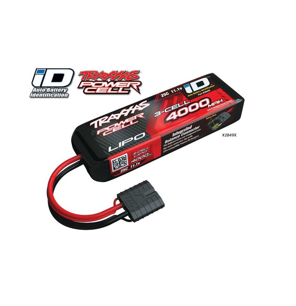 Traxxas Power Cell LiPo 4000 mAh 11,1 V 3S 25C s iD konektorom/2849X