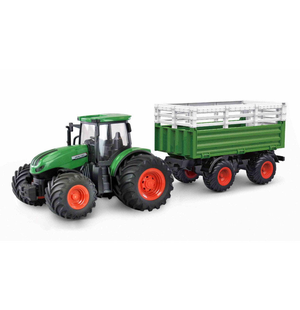 RC TRAKTOR S PRIKOLICO ZA ŽIVINO 1:24 RTR ZELEN-22636