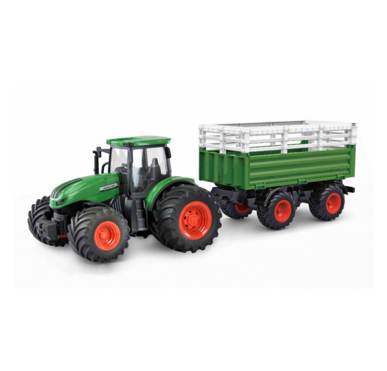 RC TRAKTOR S PRIKOLICO ZA ŽIVINO 1:24 RTR ZELEN-22636