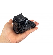 Mini Scania 730 S s priklopnikom, proporcionalni 4x4, 1:64 RTR, črne barve/AMW-22785
