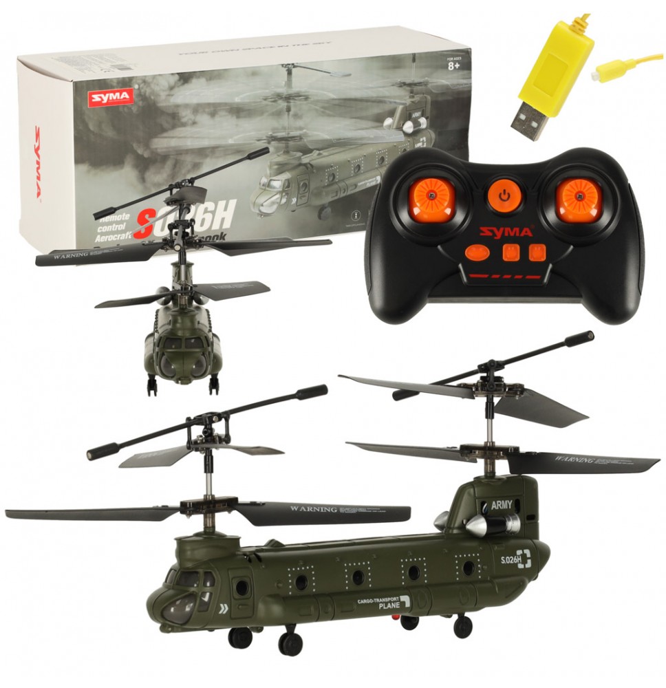 SYMA S026H-1 – Vojaški RC helikopter 2,4 GHz/IKO-3176